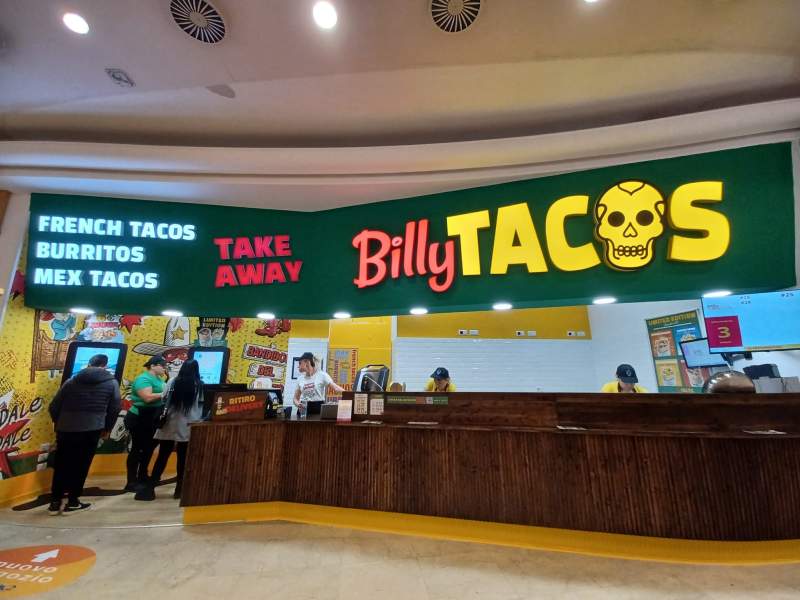 Il nuovo locale Billy Tacos all'interno del Centro commerciale Aprilia 2