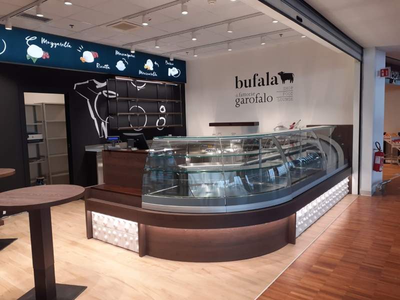 Il nuovo store Bufala di Fattorie Garofalo all'aeroporto di Bergamo