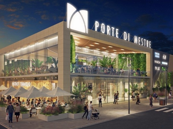 Il rendering della ristrutturazione al Centro commerciale Porte di Mestre
