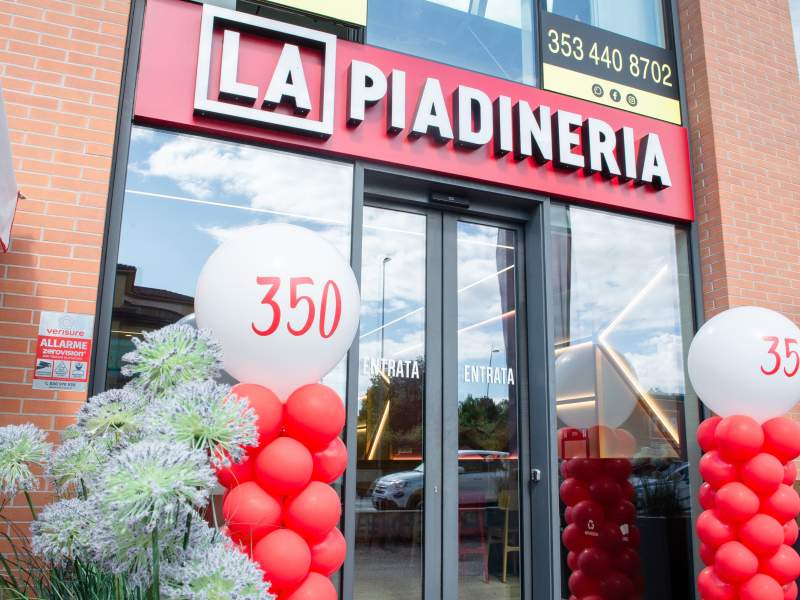 La Piadineria raggiunge 350 punti vendita attivi in Italia con la seconda apertura a Lucca