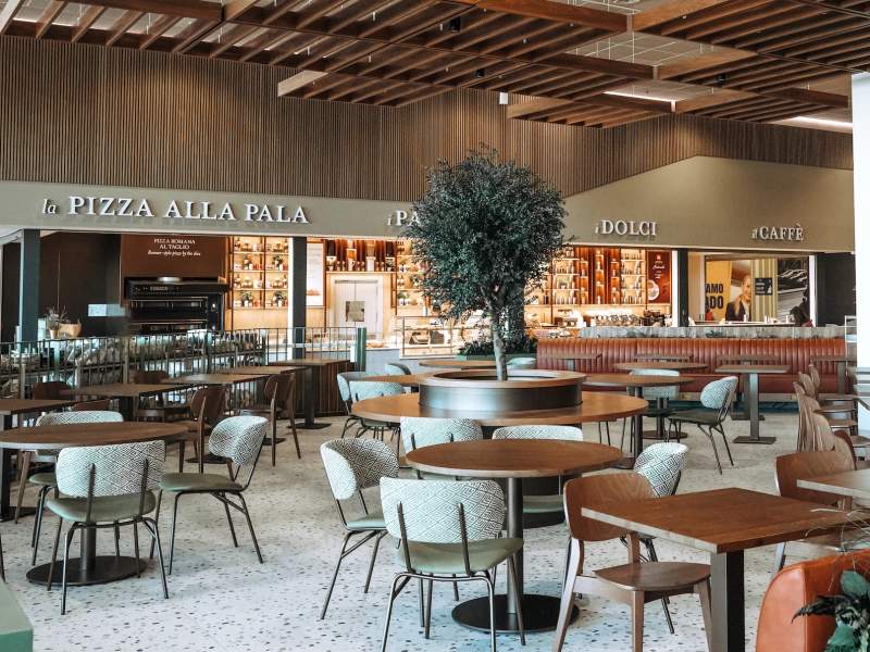 Il nuovo punto vendita Eataly dell'Aeroporto di Bergamo con 180 coperti a disposizione