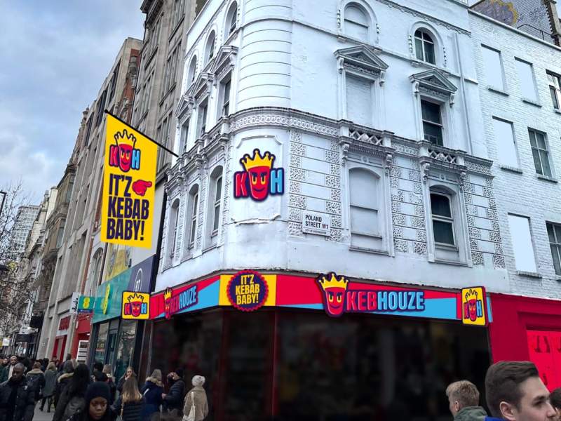 Kebhouze in Oxford Street, una delle vie più trafficate di Londra