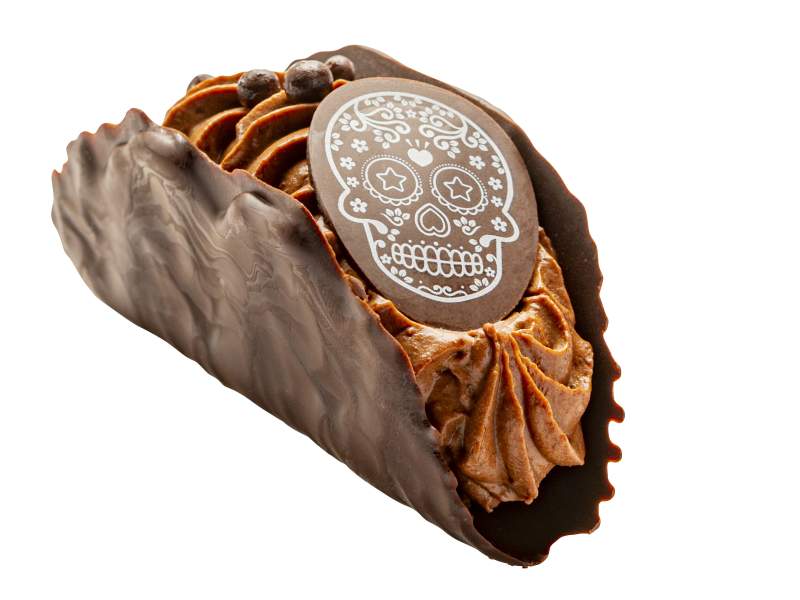 Il Tacos cioccolato e peperoncino, una delle 5 novità della linea Chocolate Delights di Ferretti Dessert