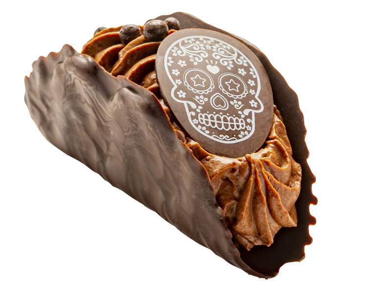 Il Tacos cioccolato e peperoncino, una delle 5 novità della linea Chocolate Delights di Ferretti Dessert