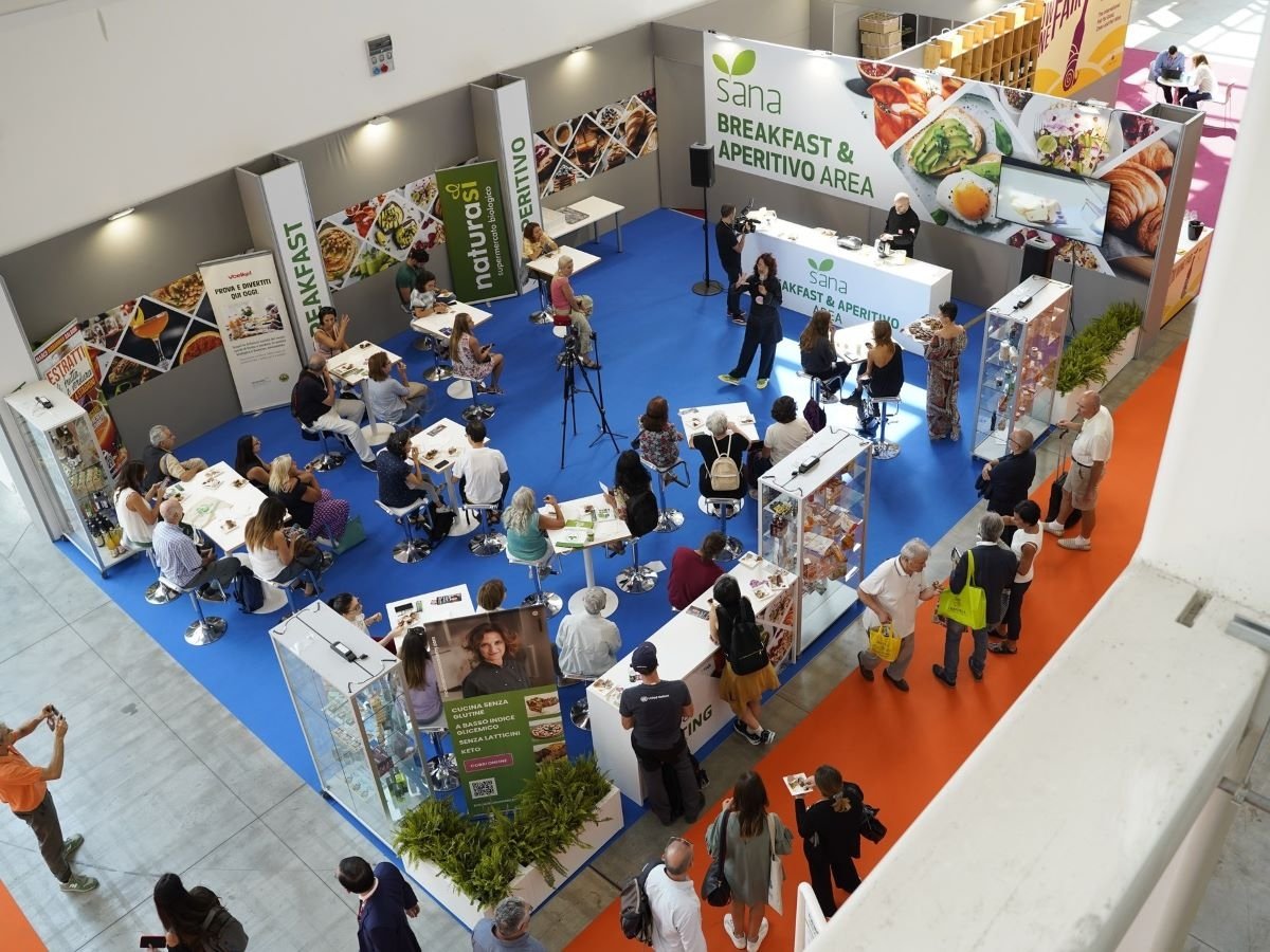 Uno scatto dall'ultima edizione di Sana a BolognaFiere, che nel 2025 diventa Sana Food