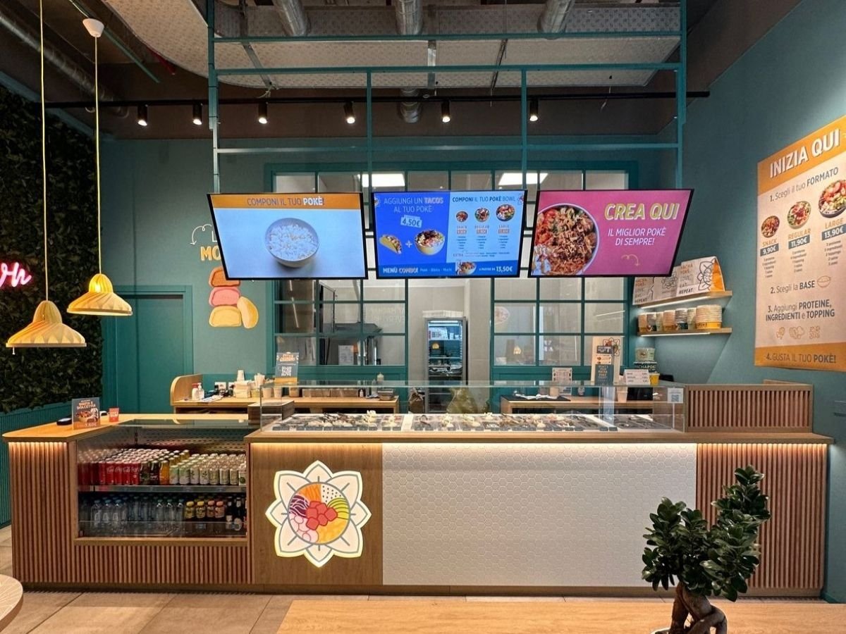 Il bancone di un punto vendita Macha