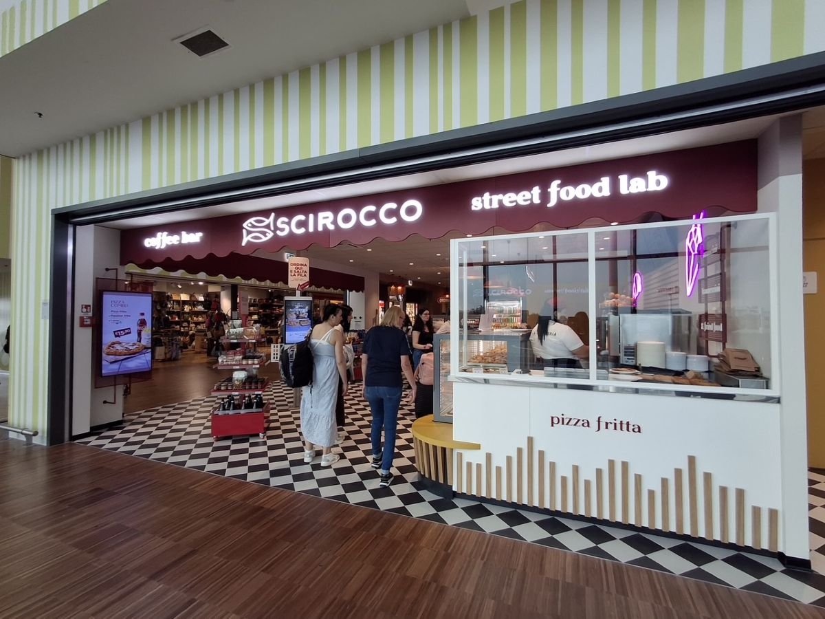 Il nuovo punto vendita Scirocco Street Food Lab all'Aeroporto di Bergamo