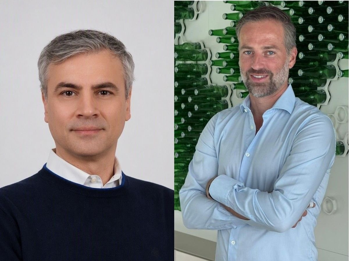 Da sinistra, Giuseppe Mele (supply chain director Heineken Italia) e Paul Schalekamp (ad Partesa)