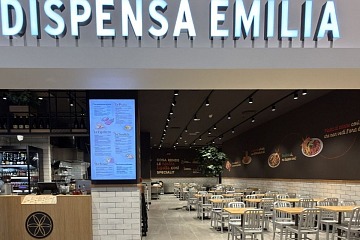 Il nuovo locale di Dispensa Emilia all'interno del Centro commerciale Le Terrazze