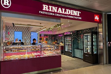Il nuovo punto vendita Rinaldini Pastry all'Aeroporto di Bologna