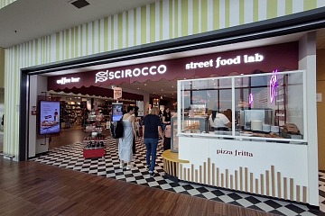 Il nuovo punto vendita Scirocco Street Food Lab all'Aeroporto di Bergamo