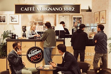 Il look di una caffetteria Caffè Vergnano