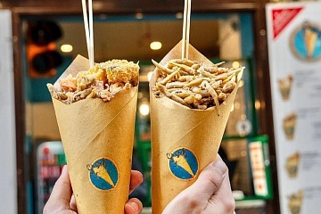 Due fritti de Il Cuoppo - Friggitori Napoletani, dal 4 settembre aperto a Torino in combinata con CentoGradi Pasta Bar