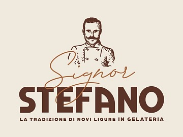 La grafica del nuovo brand Signor Stefano di Pernigotti dedicato alla gelateria professionale