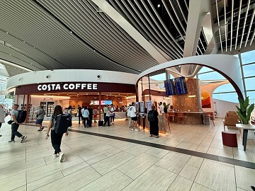 Il nuovo Costa Coffee all'aeroporto di Roma Fiumicino