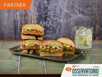 Uno dei tre burger innovativi per il foodservice di Salomon FoodWorld
