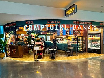 Il punto vendita Comptoir Libanais all'interno della Stazione di Roma Termini