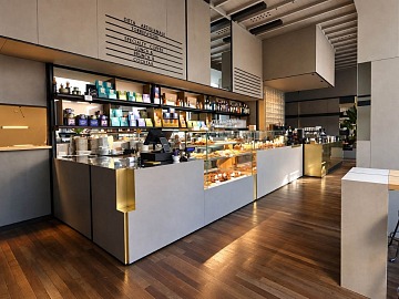 Il bancone del nuovo Ditta Artigianale in Gae Aulenti