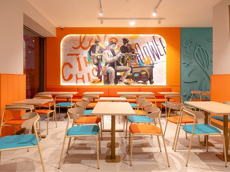 La sala di un locale Popeyes
