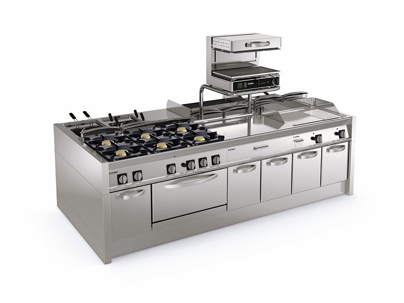 Da Tecnoinox due nuove soluzioni per i piani cottura professionali Il nuovo piano di cottura a gas ermetico di Tecnoinox